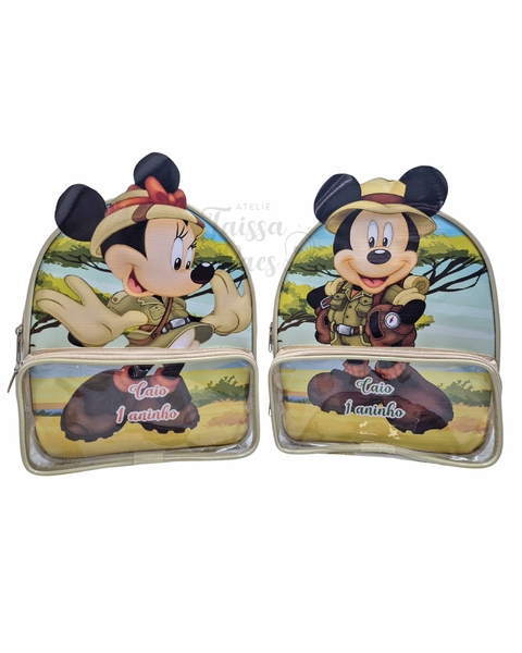 Mochila 3D com bolso Mickey Safari - comprar online