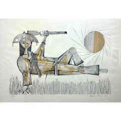 Aldemir Martins serigrafia assinada "Cangaceiro" - comprar online
