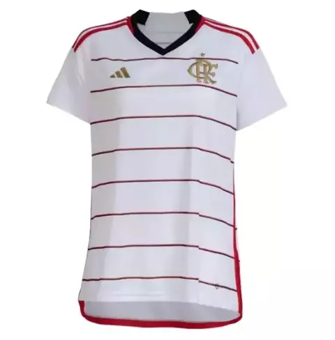 camisa-flamengo-i-away-23-24-torcedor-Fan-feminino-
adidas-branco e vermelho-mengao-rubro negro-america do sul-brasil-brasileirao-serie a-copa do brasil-libertadores