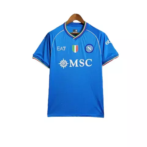 camisa-napoli-i-home-23-24-torcedor-Fan-masculino-ea7-azul e branco-europa-italia-serie-a-copa da italia-champions league