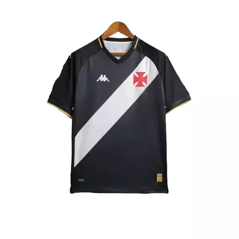 camisa-vasco-away-23-24-torcedor-Fan-masculino-
kappa-preto e branco-vasco-gigante da colina-america do sul-brasil-brasileirao-serie a-copa do brasil-libertadores
