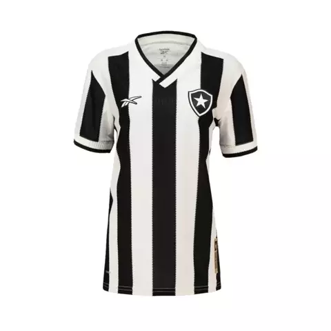 camisa-botafogo-i-home-24-25-torcedor-Fan-feminino-
reebok-preta e branco-fogao-botafogo-america do sul-brasil-brasileirao-serie a-copa do brasil-libertadores