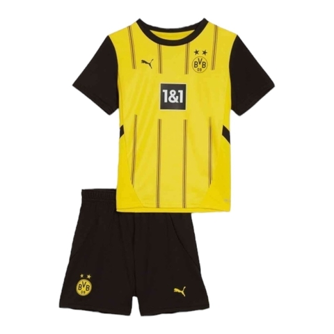 kit-infantil-borussia-dortmund-i-24-25-puma-amarelo-e-preto-retro-europa-alemanha-bundesliga-copa-da-alemanha-champions league