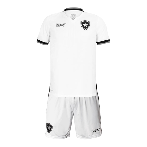 kit infantil-botafogo-iii-away-24-25-torcedor-Fan-infantil-
reebok-branca e preta-fogao-botafogo-america do sul-brasil-brasileirao-serie a-copa do brasil-libertadores