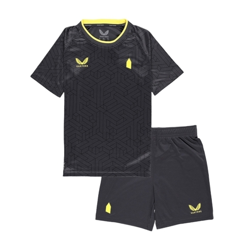 kit-infantil-everton-ii-24-25-castore-cinza-com-detalhes-em-amarelo-infantil-europa-inglaterra-premier-league-copa da inglaterra-champions league