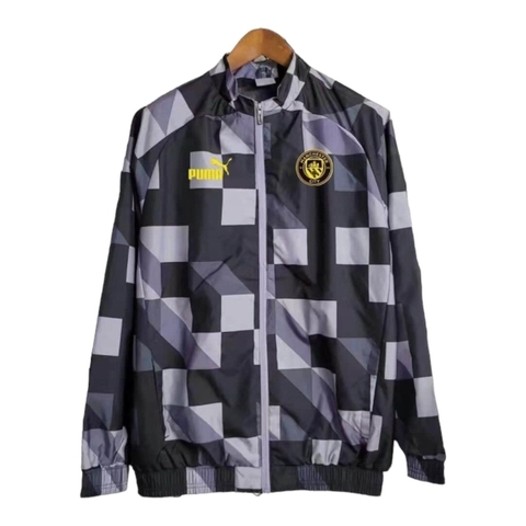 Jaqueta Corta-Vento Manchester City 23/24 - Masculina Puma - Preta e roxa