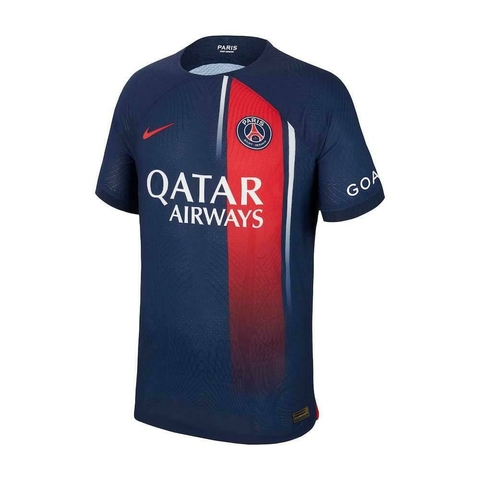 camisa-psg-i-home-23-24-torcedor-torcedora-Fan-masculino-nike-azul e vermelha-europa-frança-ligue 1-copa da frança-champions league