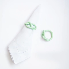 Porta Guardanapo em Algodão Trançado Verde Menta - comprar online