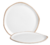 Prato de Sobremesa Cerâmica Artesanal Branco 23cm - comprar online