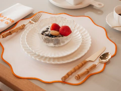 Prato raso de porcelana Jasmim 25cm