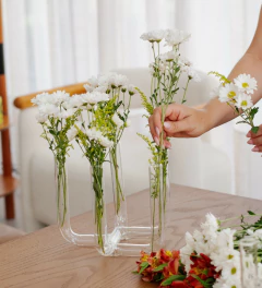 Vaso Vidro Tubo 5 Pontas M