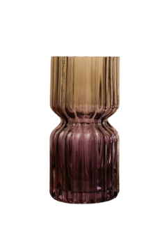 Vaso de Vidro Canelado Roxo - comprar online