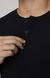 Camiseta Henley Egípcio Preta - comprar online