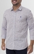 Camisa Linho Quadriculada Cinza - comprar online