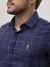 Camisa Linho Xadrez Firenze Azul - comprar online