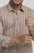 Camisa Xadrez Linho Marrom - comprar online