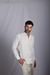 Camisa lino y algodón, cuello mao - comprar online
