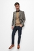 Saco cuadritos beige - tienda online