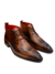 Bota acordonada de cuero