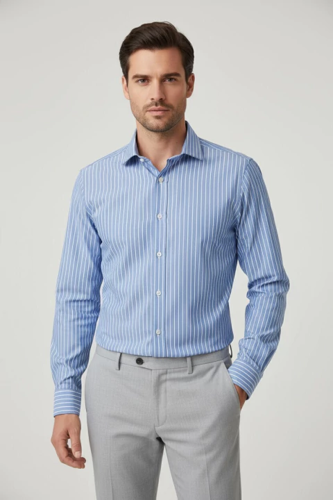 Camisa puro algodón Pima - Talle especial - comprar online