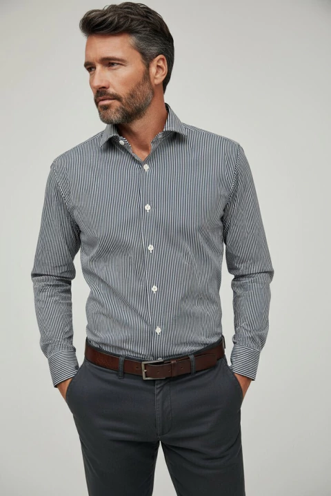Camisa puro algodón Pima con Spandex - comprar online