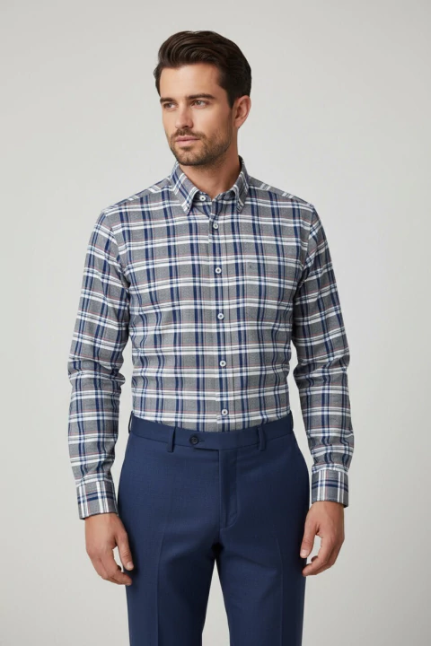 Camisa puro algodón italiano - comprar online