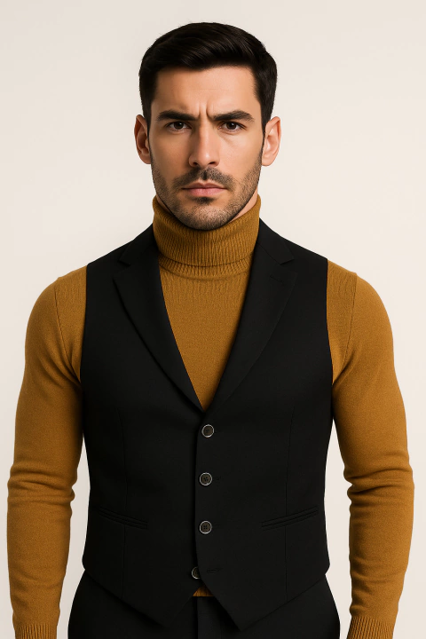 Chaleco superfine - color negro - Art A-307083/CH - comprar online