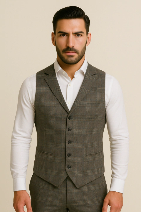 Chaleco Gris oscuro ventana celeste - Art. 3311 - comprar online