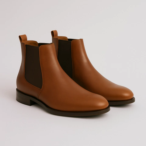 Botas Chelsea de cuero - color suela - comprar online