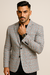 Saco Gris cuadro ventana naranja - comprar online