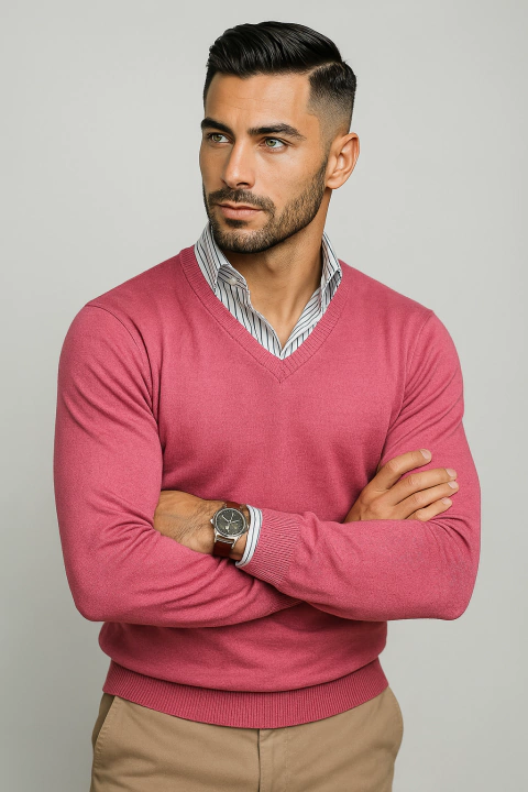 Sweater escote en V - comprar online