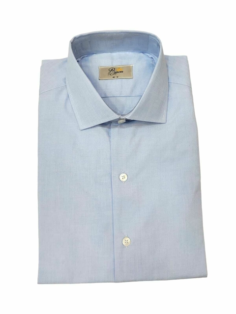 Camisa puro algodón italiano - Fill a fill celeste