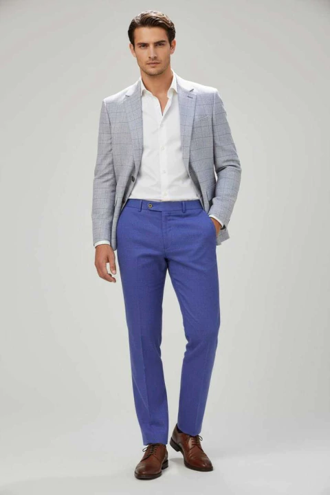 Pantalón de Lino azulino - comprar online