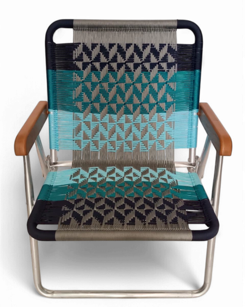 Bacutias Oversized – Alegria Weave with Wooden Arms Model: BC-OVER05 | Colors: Gray, Navy, Baby Blue, and Turquoise