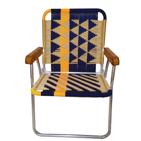 Silla Bacutias - Charming Trama con brazo de madera BC-M002-1