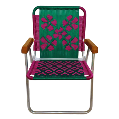 Bacutias Floral Chair with wooden arm BC-M012-1