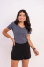 BLUSA EMILY DE MANGA CURTA COM GOLA V - MIROA HR