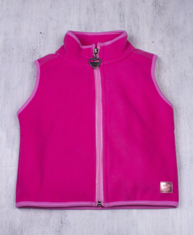 CHALECO POLAR FUCSIA