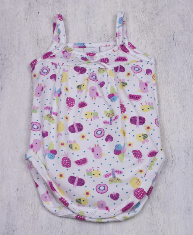 BODY TIRITAS FRUTAS Y ANIMALES BRILLOS