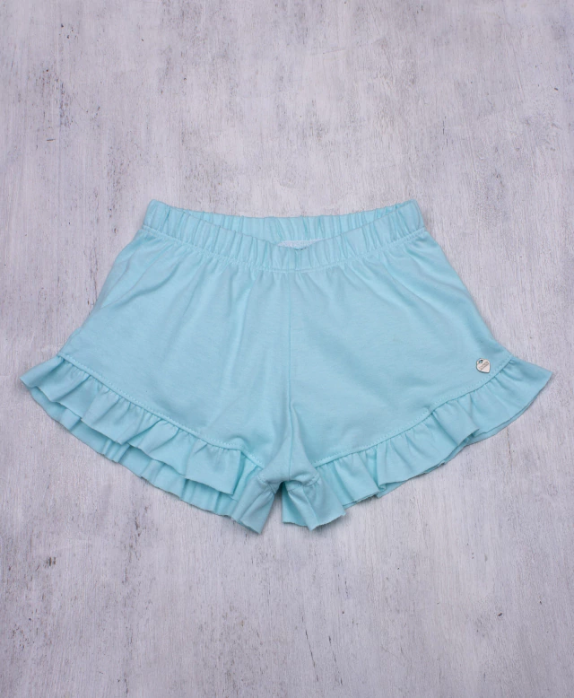 SHORT VOLADITO LISO ACQUA