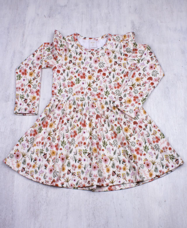 VESTIDO ALGODON hongos y avellanas — imagen 2