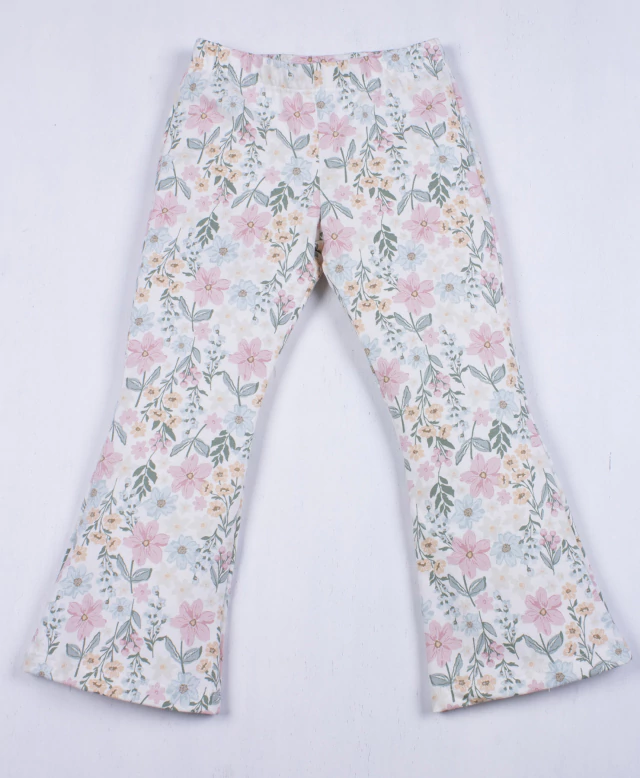 CALZA NIÑA OXFORD FLORES SILVESTRES CRUDO