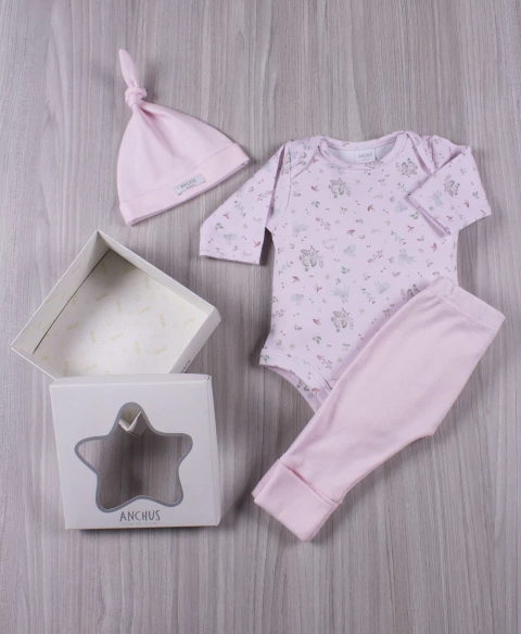 CONJUNTO BODY CONEJITOS ROSA