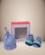 CAJA ESCARPIN + GORRO 123 CONEJO CELESTE - comprar online