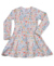 VESTIDO ABRIGADO HOJAS Y FLORES CRUDO