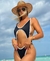 TRIKINI NEGRA BORDE BLANCO - comprar online