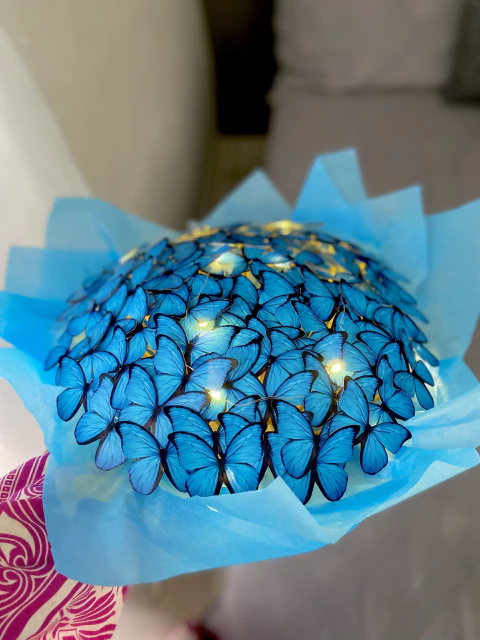 BUQUÊ DE BORBOLETAS 80 borboletas - AZUL