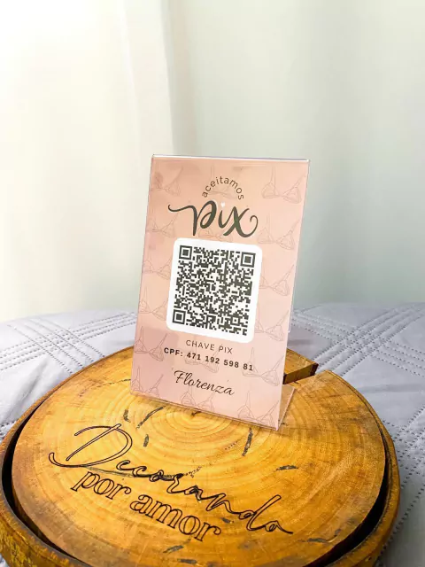 Placa PIX Minimalista Temática