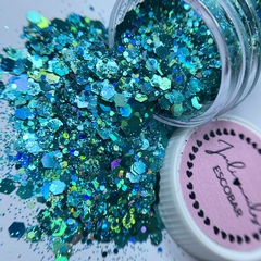 #02 Glitter mix turqueza holo