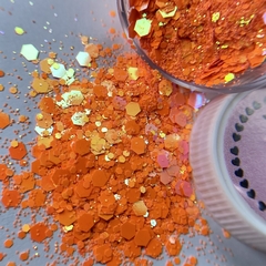 #50 Glitter importado naranja